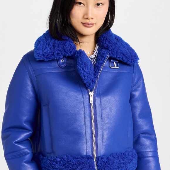 STAND STUDIO Lorelle Jacket Electric Blue US Size 6 NWT $695 - Picture 11 of 14